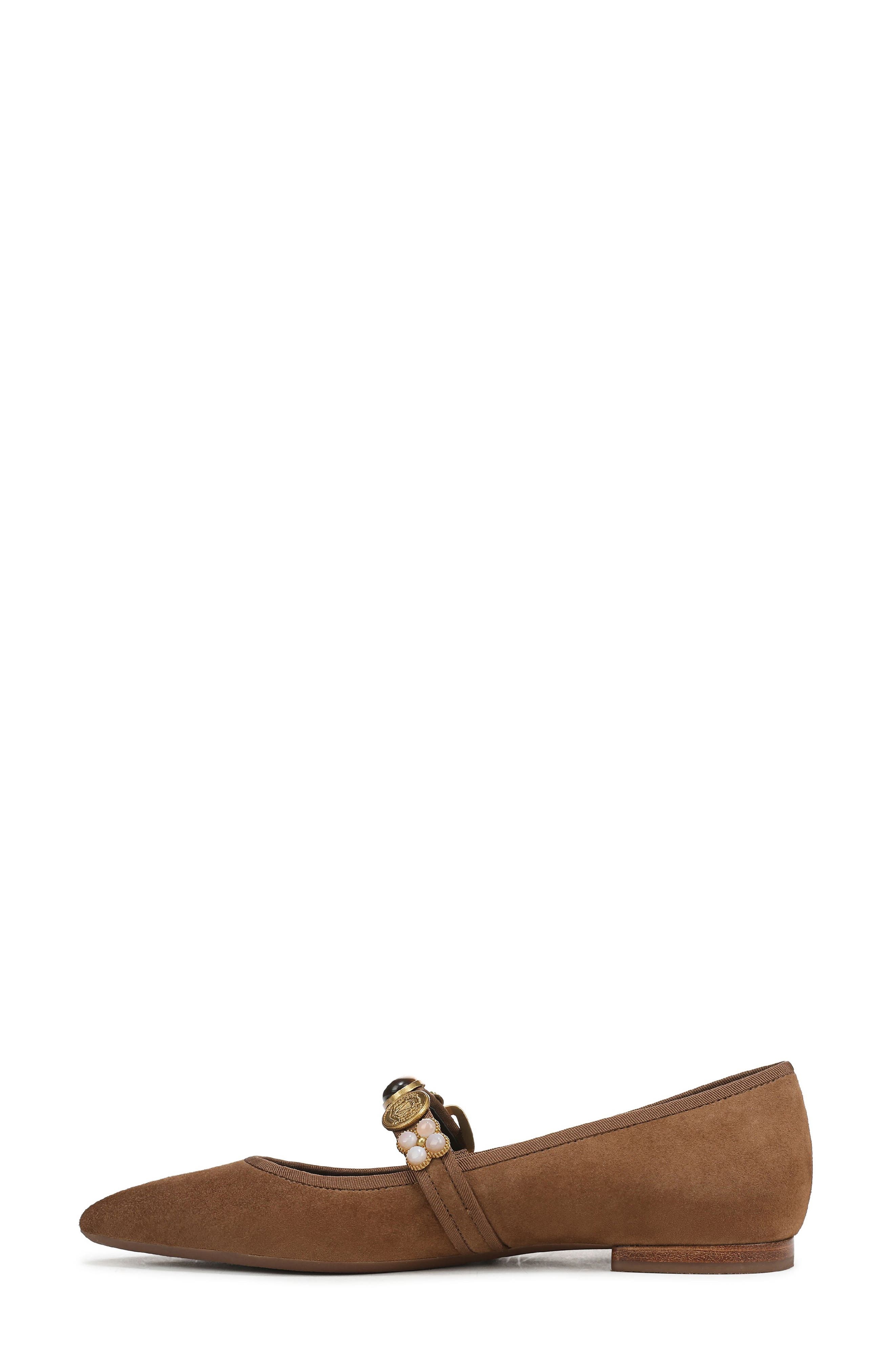 Veronica Beard Selene Charms Pointed Toe Flat in Espresso at Nordstrom - 8