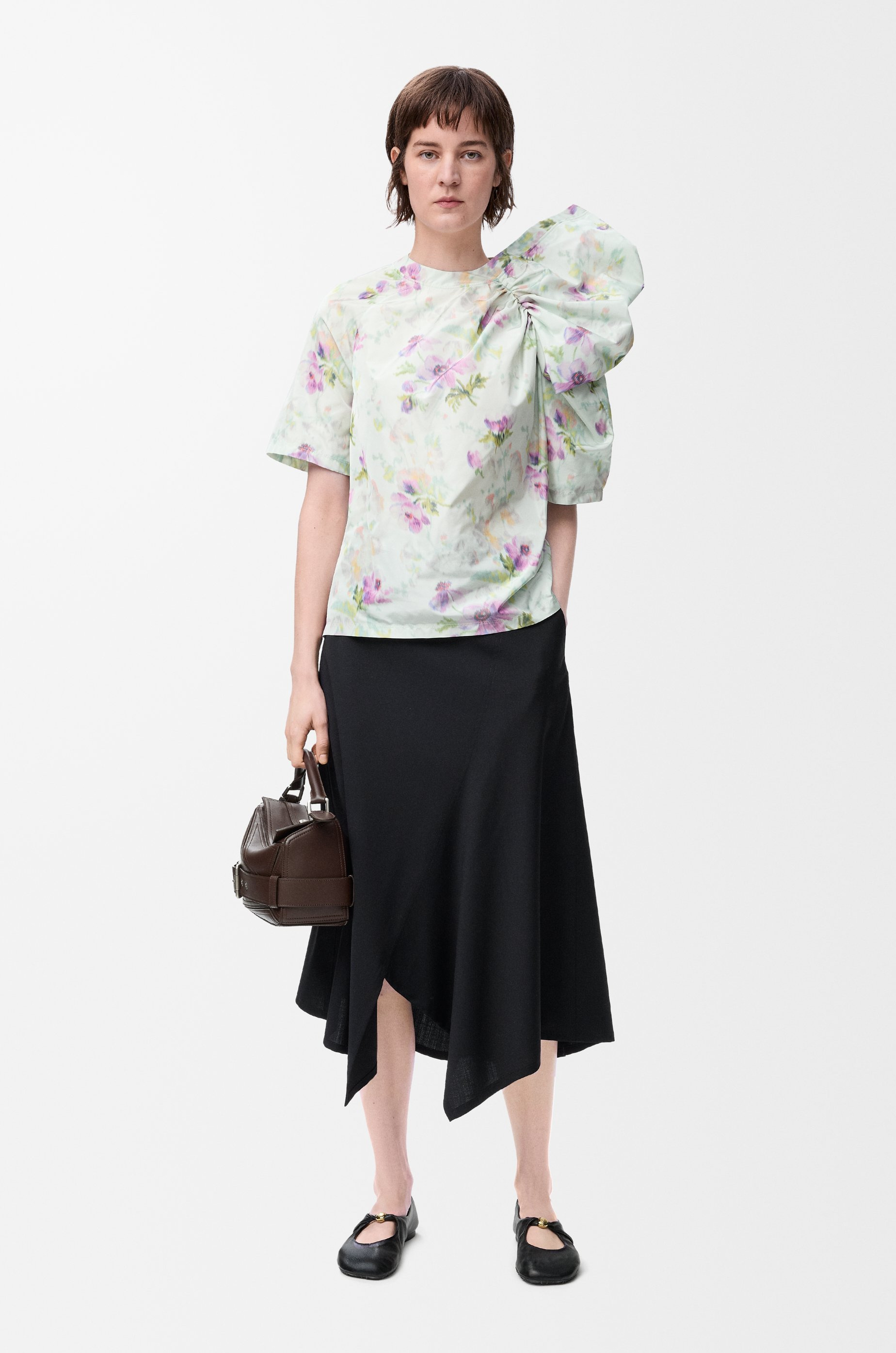 Asymmetric skirt in wool - 2