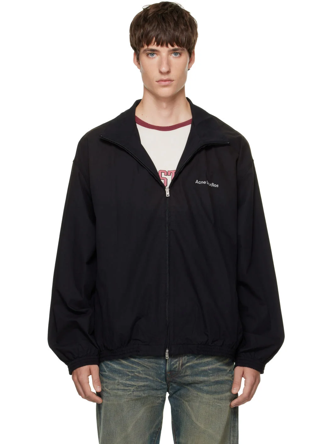 Black Washed Logo Jacket - 1