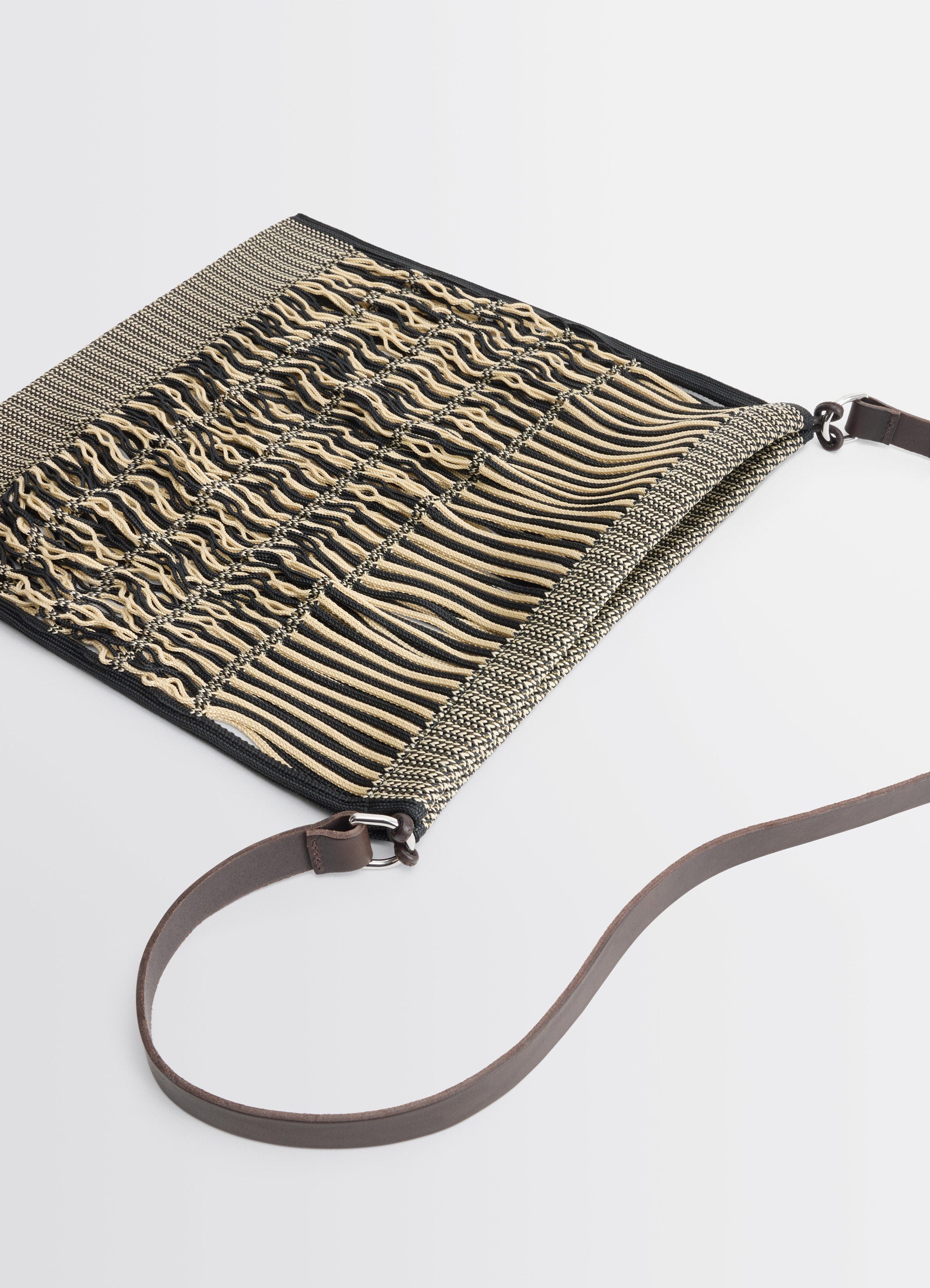 LARGE CROSSBODY FILT NET SHOPPING BAG - 4