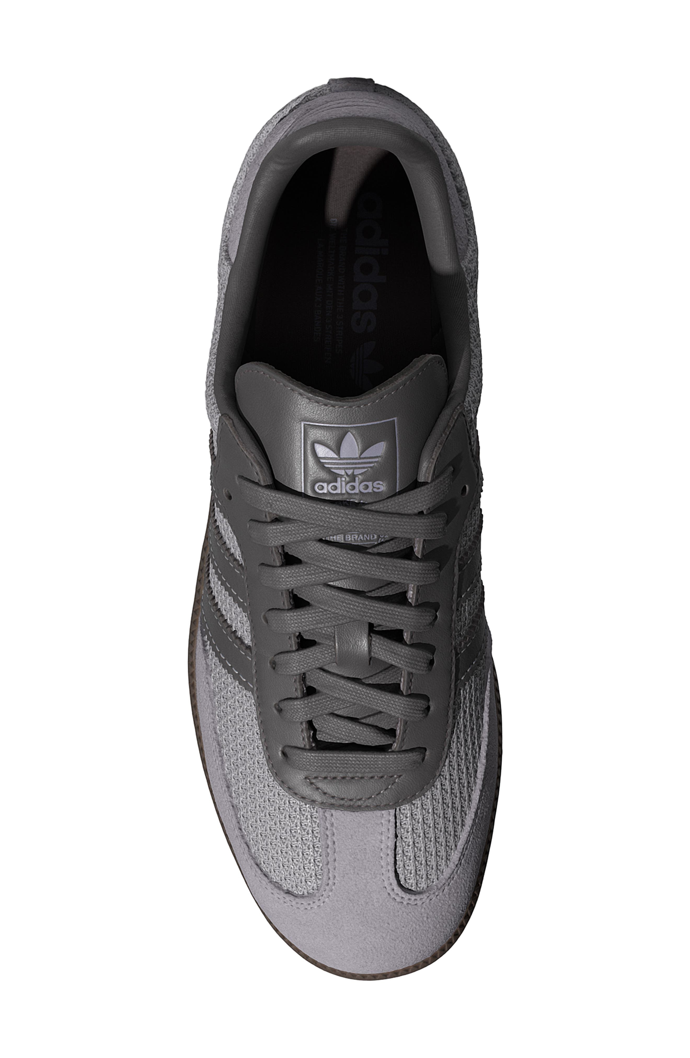 adidas Samba OG Sneaker in Glory Grey/Charcoal/Gum at Nordstrom - 4