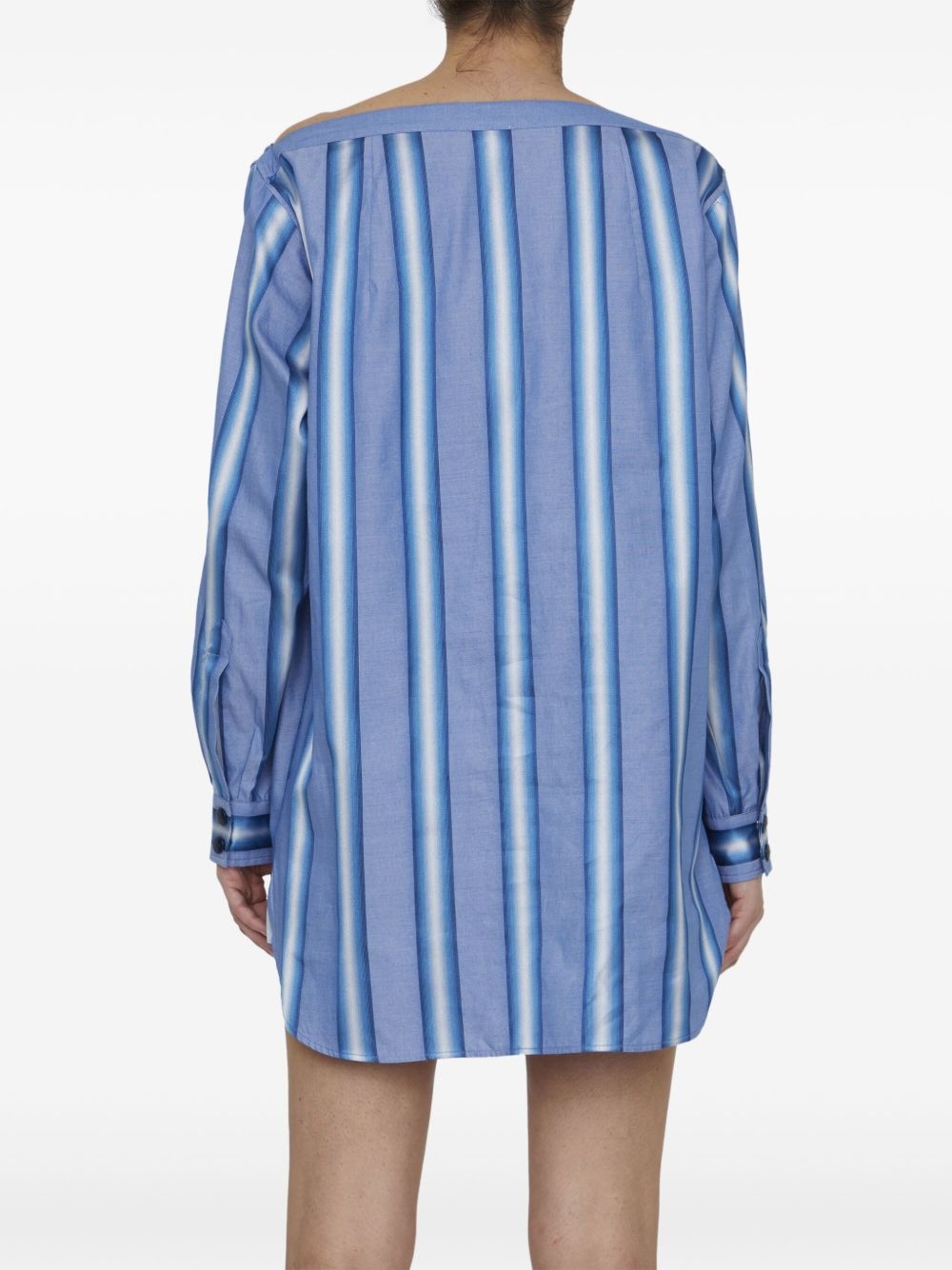 striped shirt dress - 4