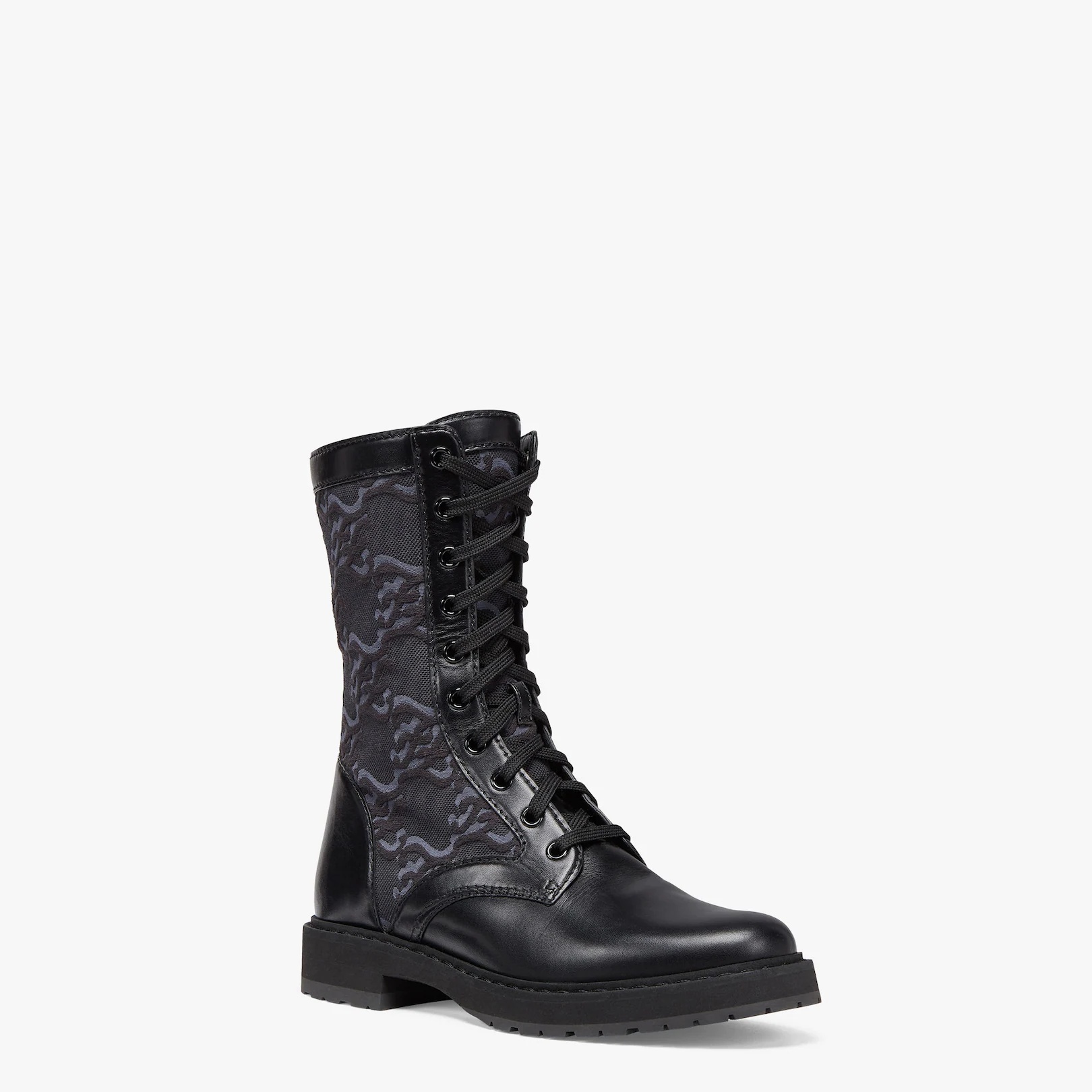 Black leather biker boots - 2