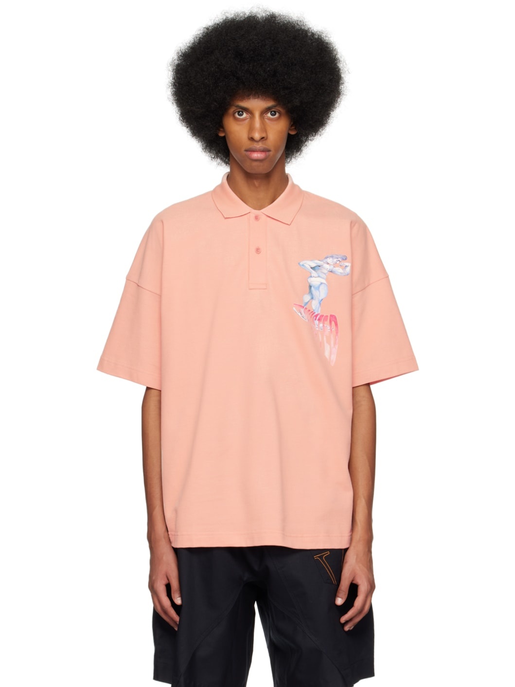 Pink Print Polo - 1