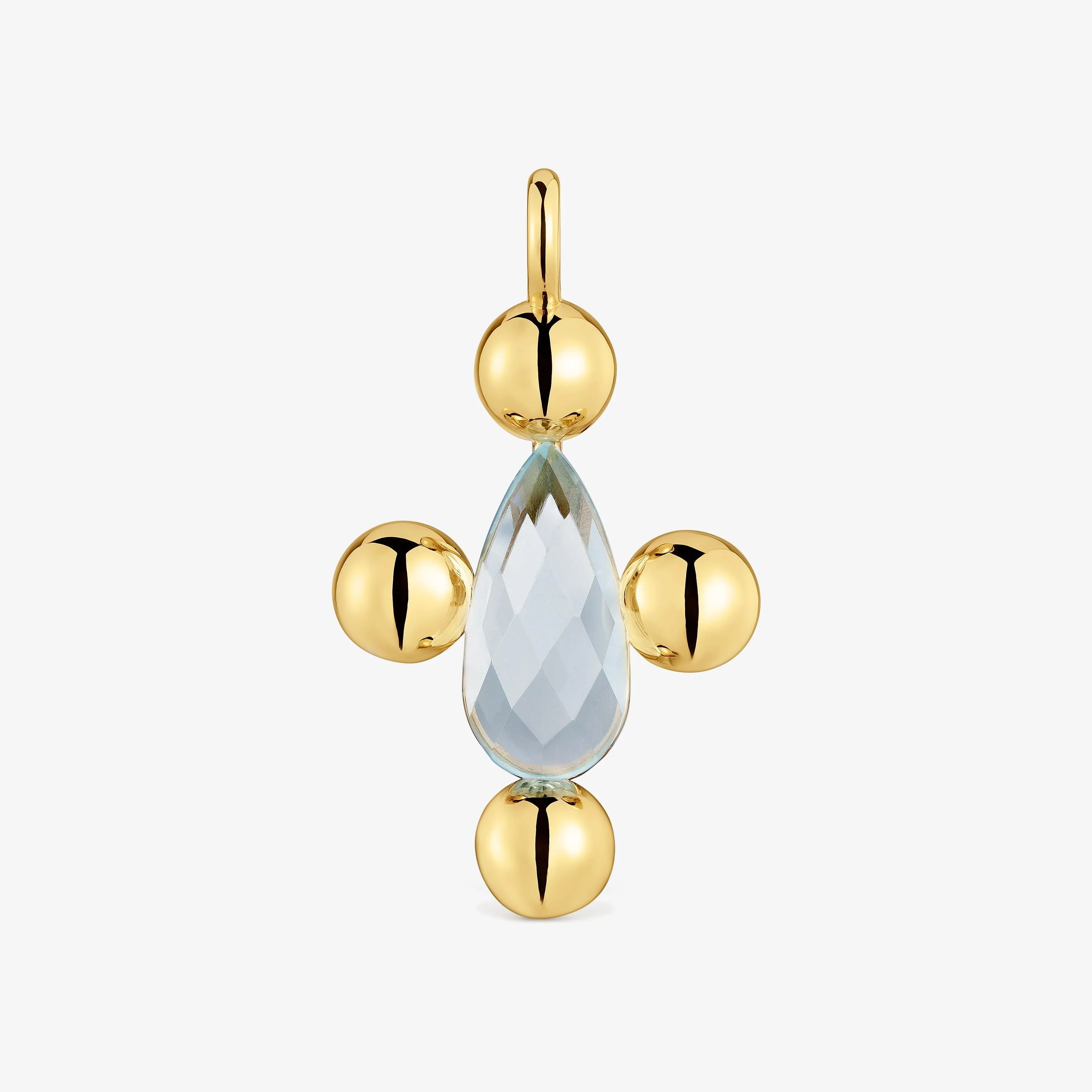 Medium Pendant with 18K gold vermeil and topaz Sugar Party - 1