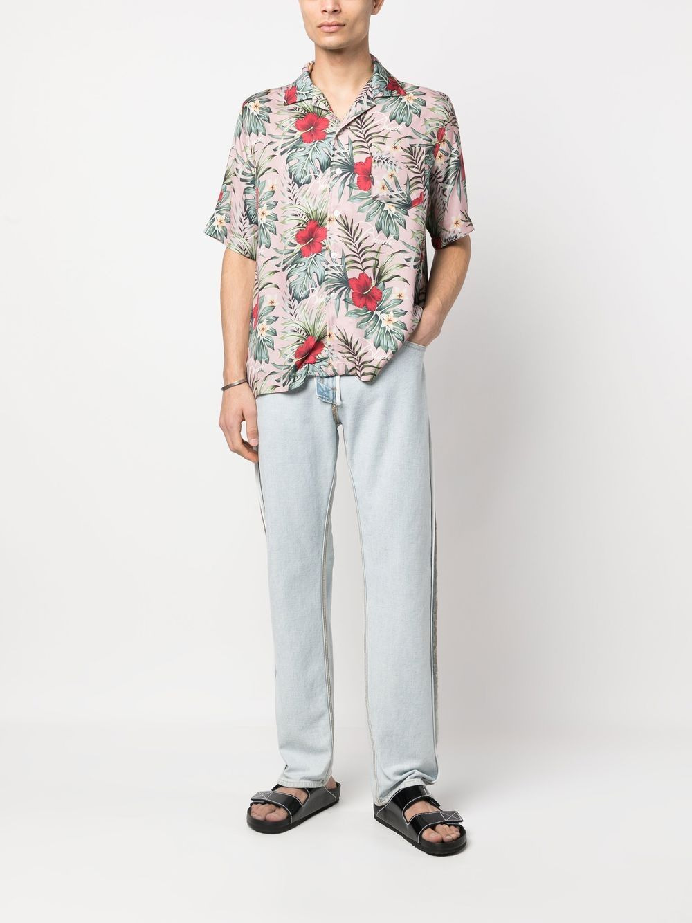 Hawaiian print bowling shirt - 2