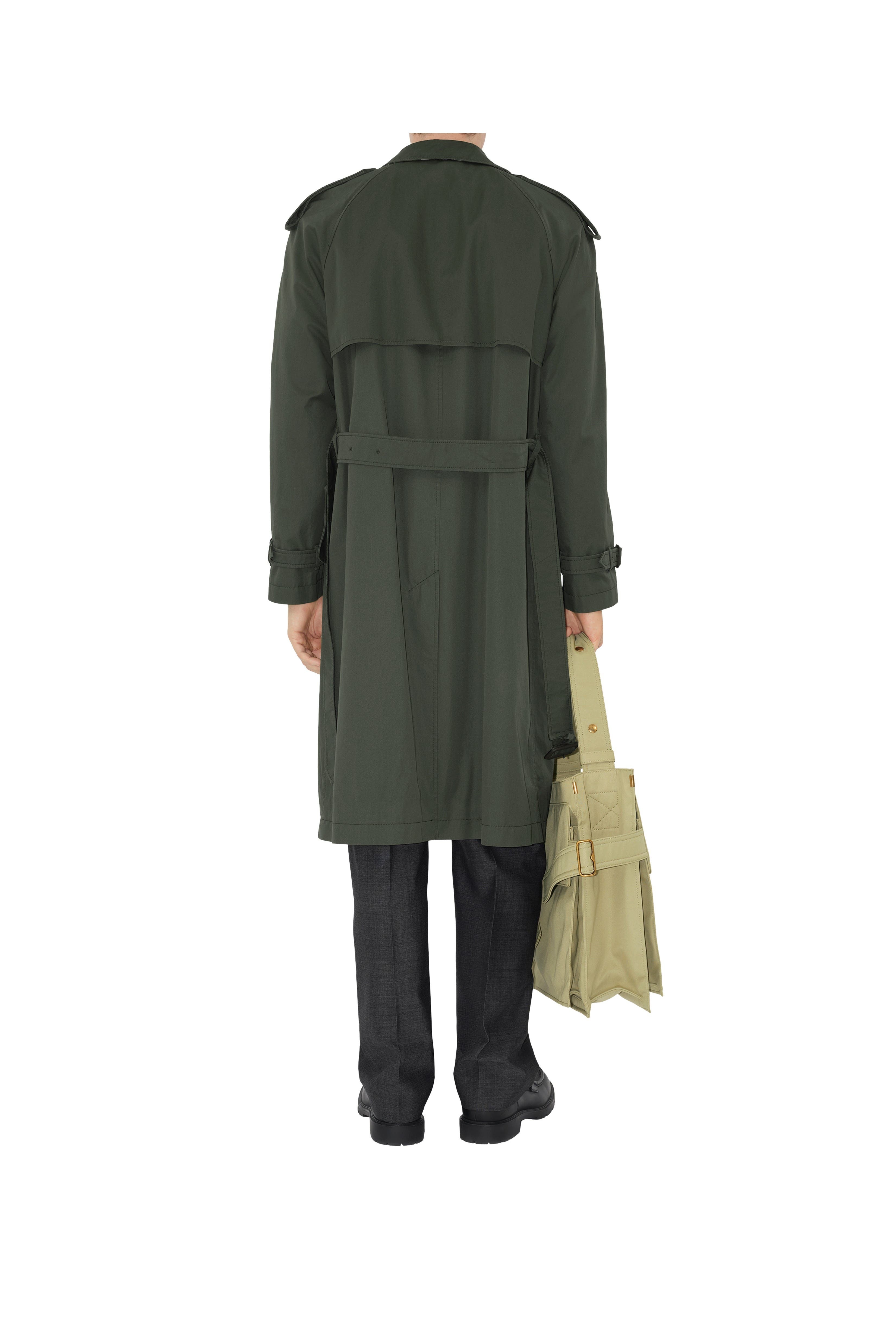 burberry Mid-length Gabardine Trench Coat in Yew Green at Nordstrom - 4