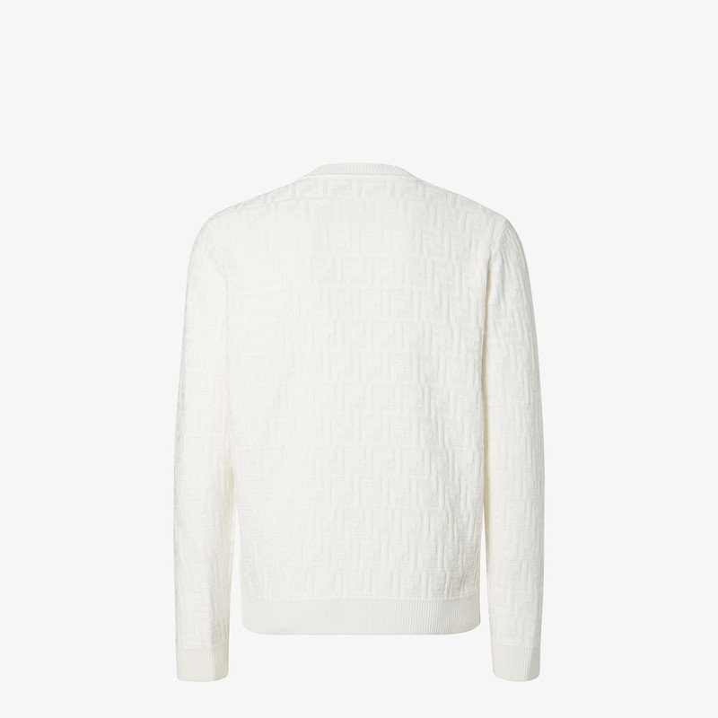FENDI Sweater White FF cotton jumper outlook