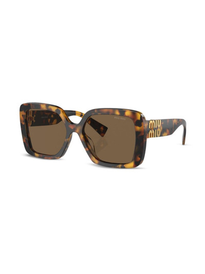 Miu Miu tortoiseshell-effect oversize-frame sunglasses outlook