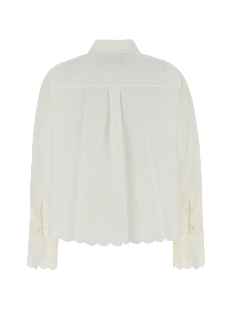 WEEKEND Max Mara Neutro scalloped poplin shirt outlook