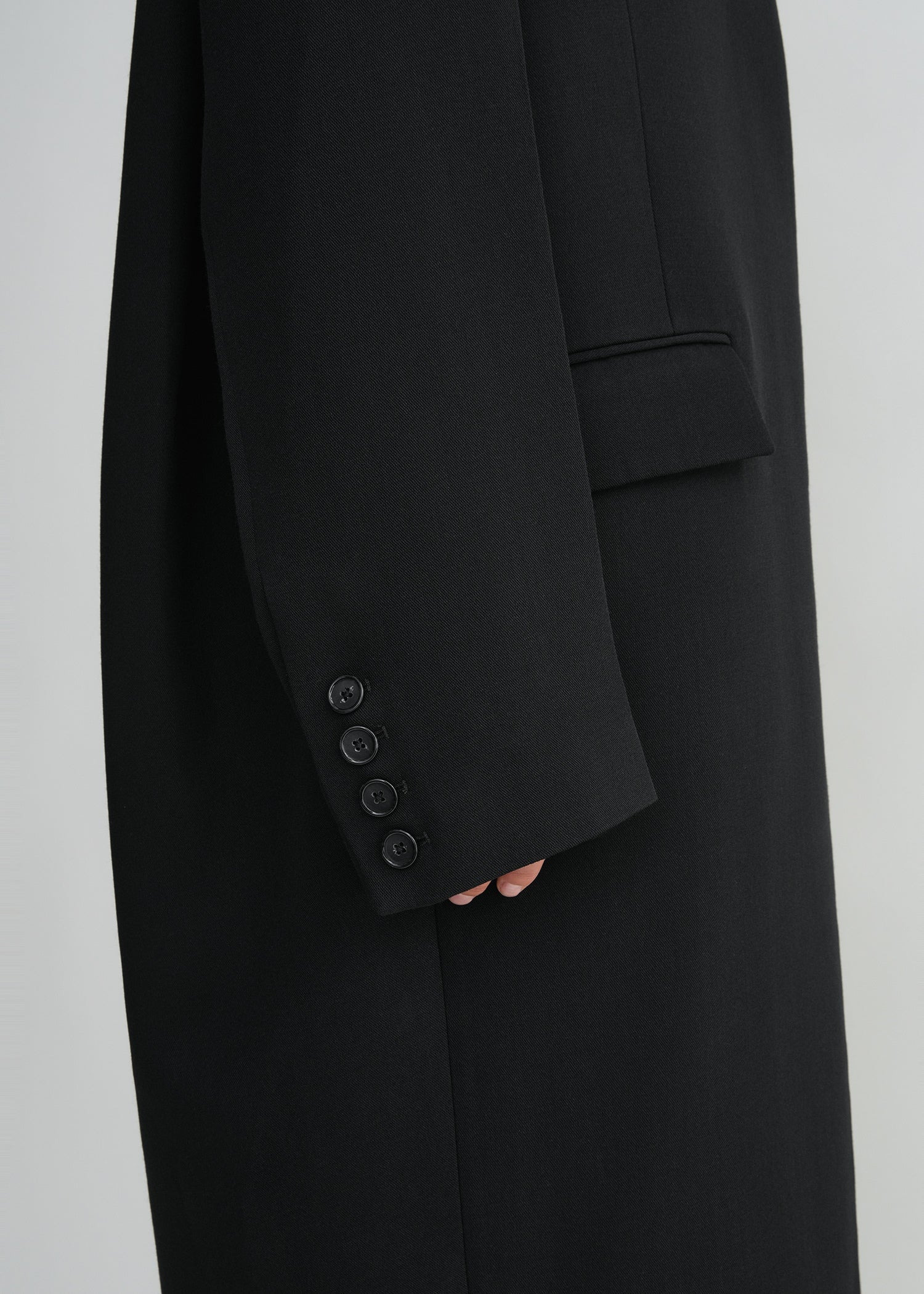 Deep pleat coat black - 7