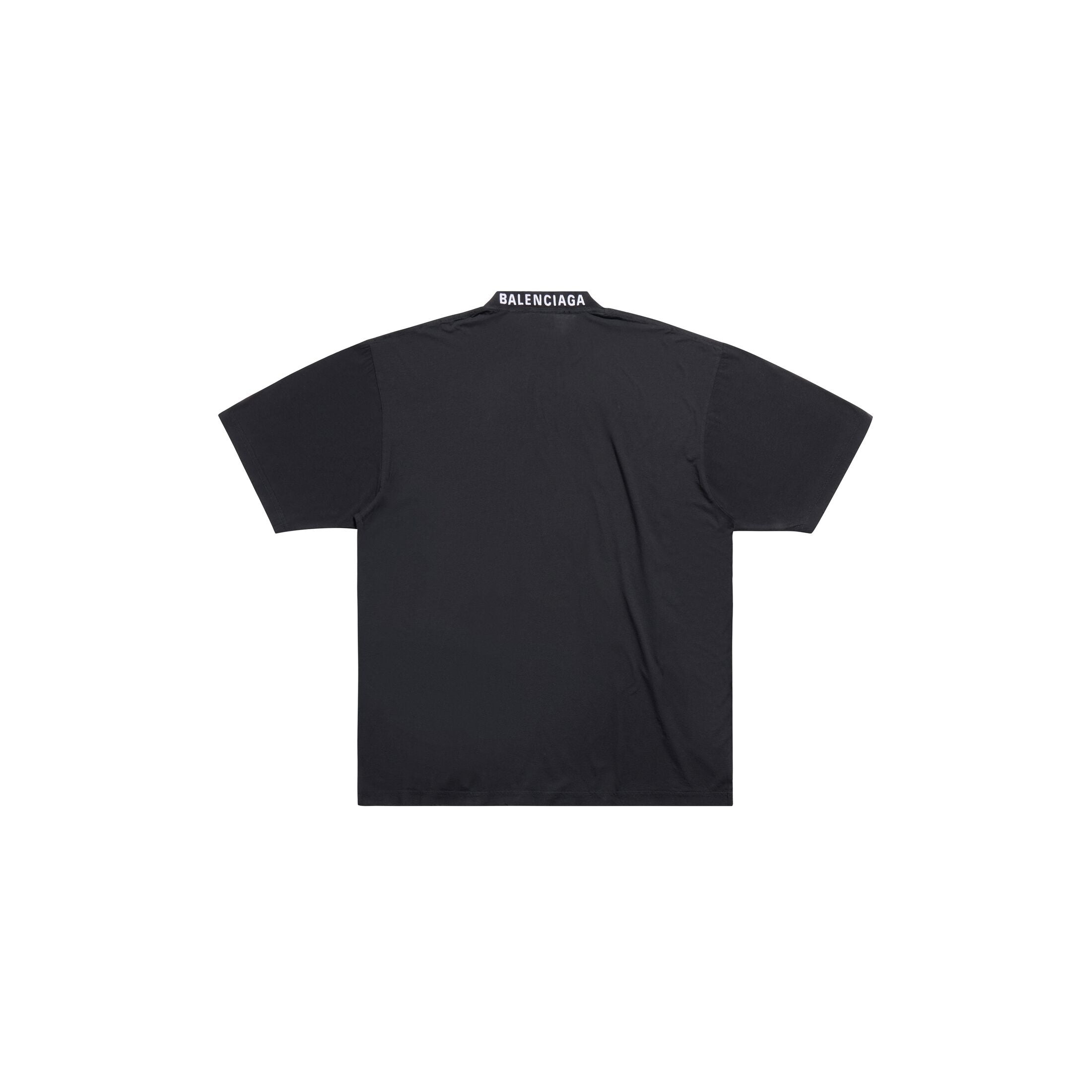 (WMNS) Balenciaga T-shirt Medium Fit 'Black Faded' 739784TOVF49034 - 2