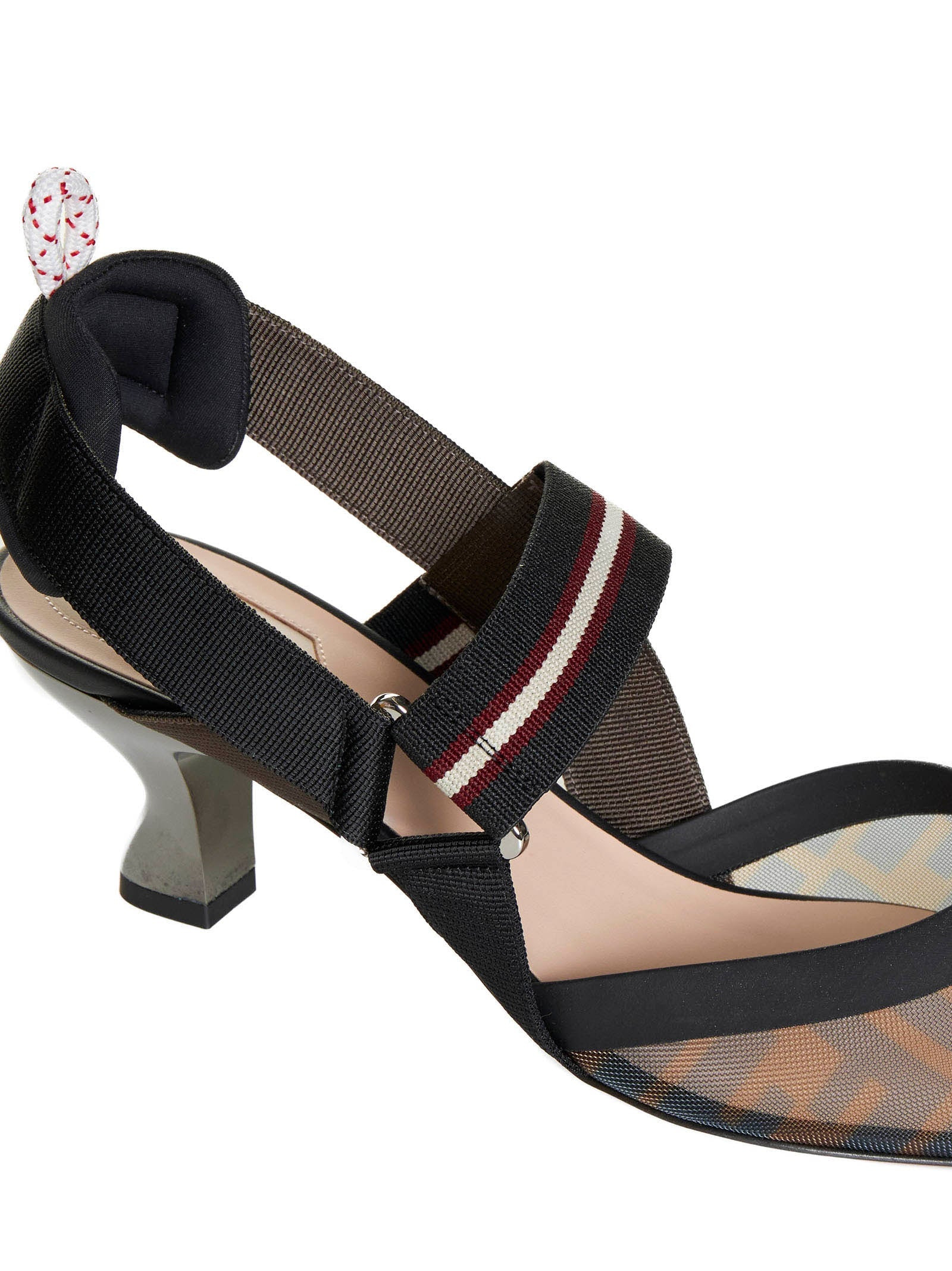 Fendi Women Colibrì Slingback Mid Heel In Multicolor Technical Mesh - 4