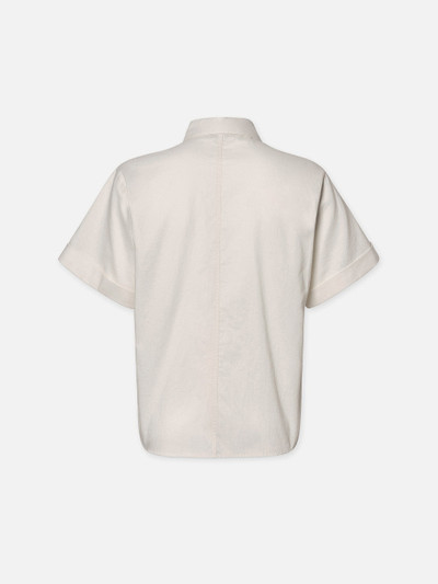 extreme cashmere Patch Pocket Utility Shirt in Cream outlook