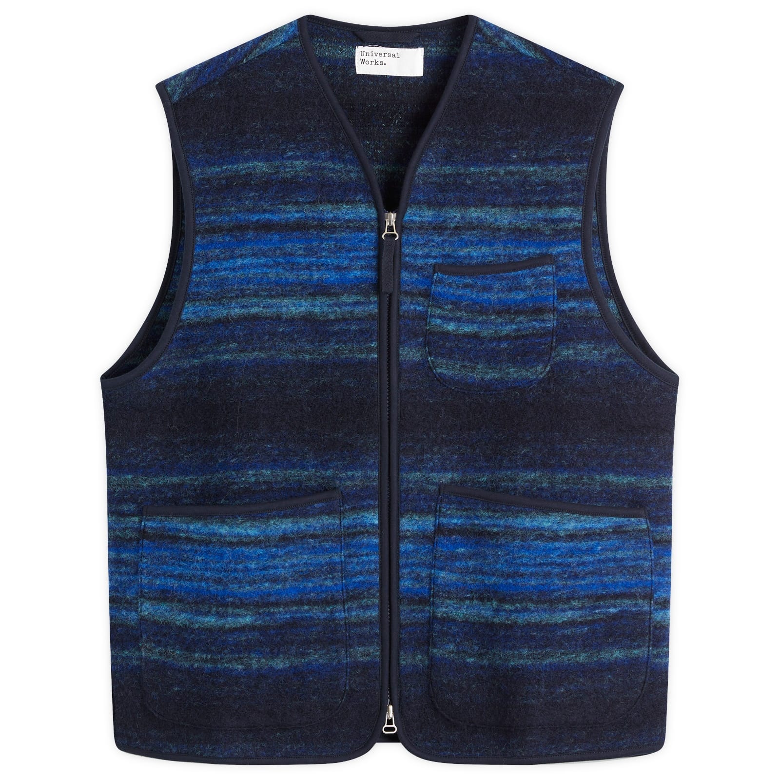 Universal Works Mississippi Fleece Zip Gilet - 1