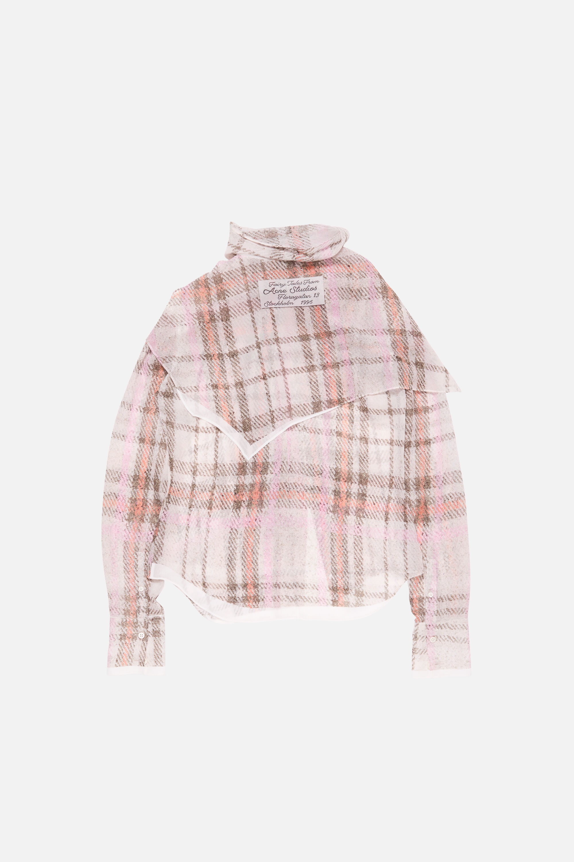 Printed silk blouse - Grey/pink - 7