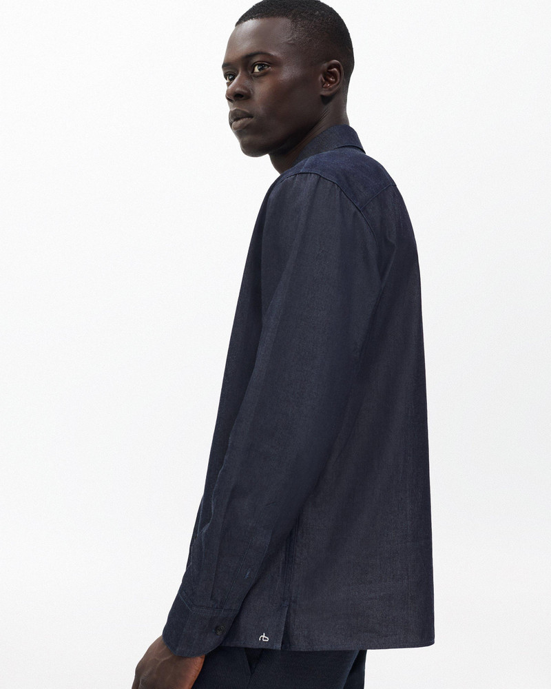 Dalton Japanese Denim Shirt Authentic Rigid in Raw Indigo 5