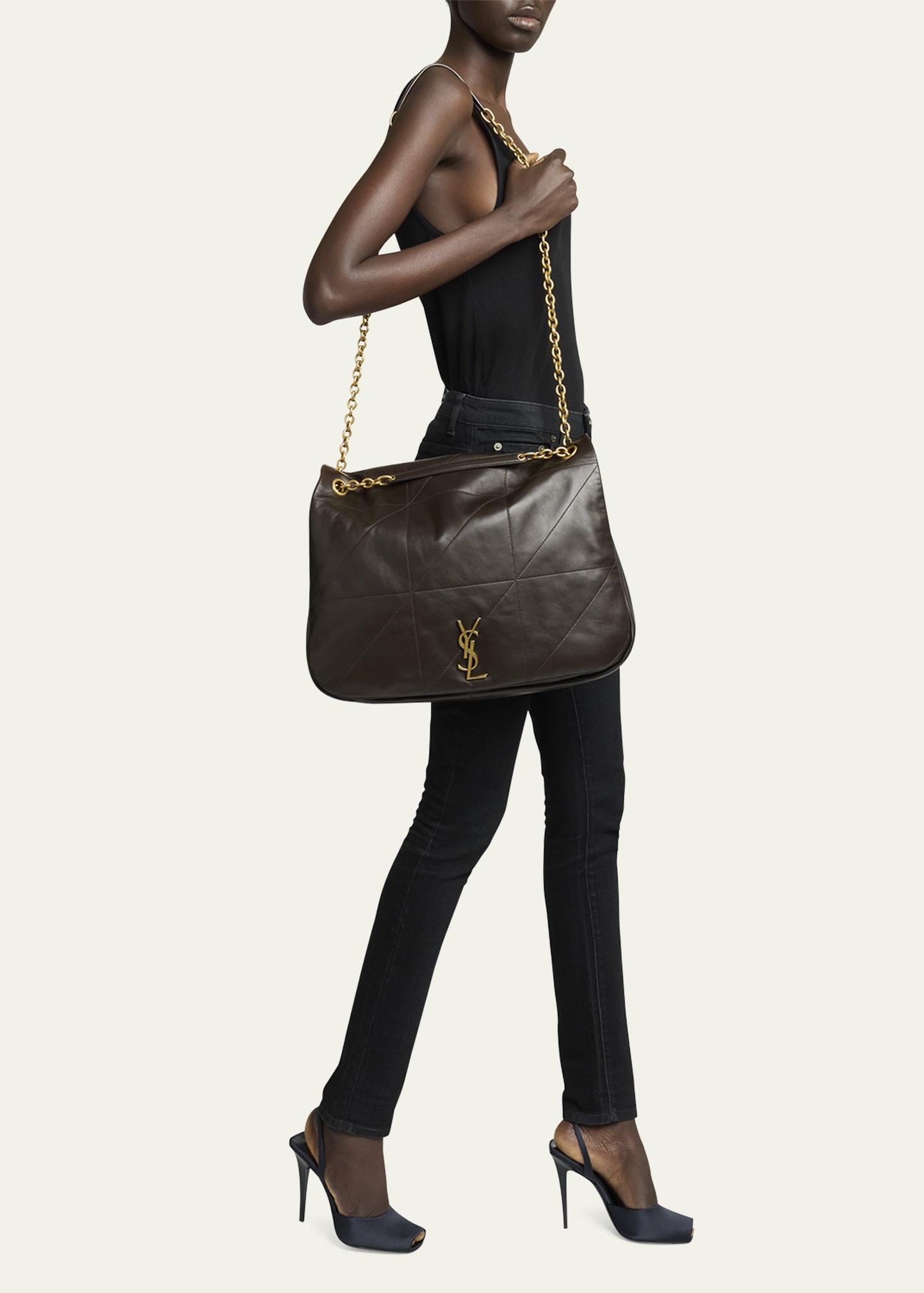 Jamie 4.3 Maxi YSL Shoulder Bag in Smooth Leather - 2
