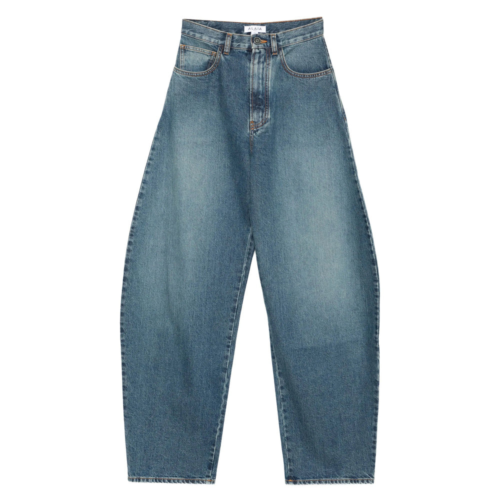 Alaïa Blue Denim - Wide-Leg Jeans Women - 1