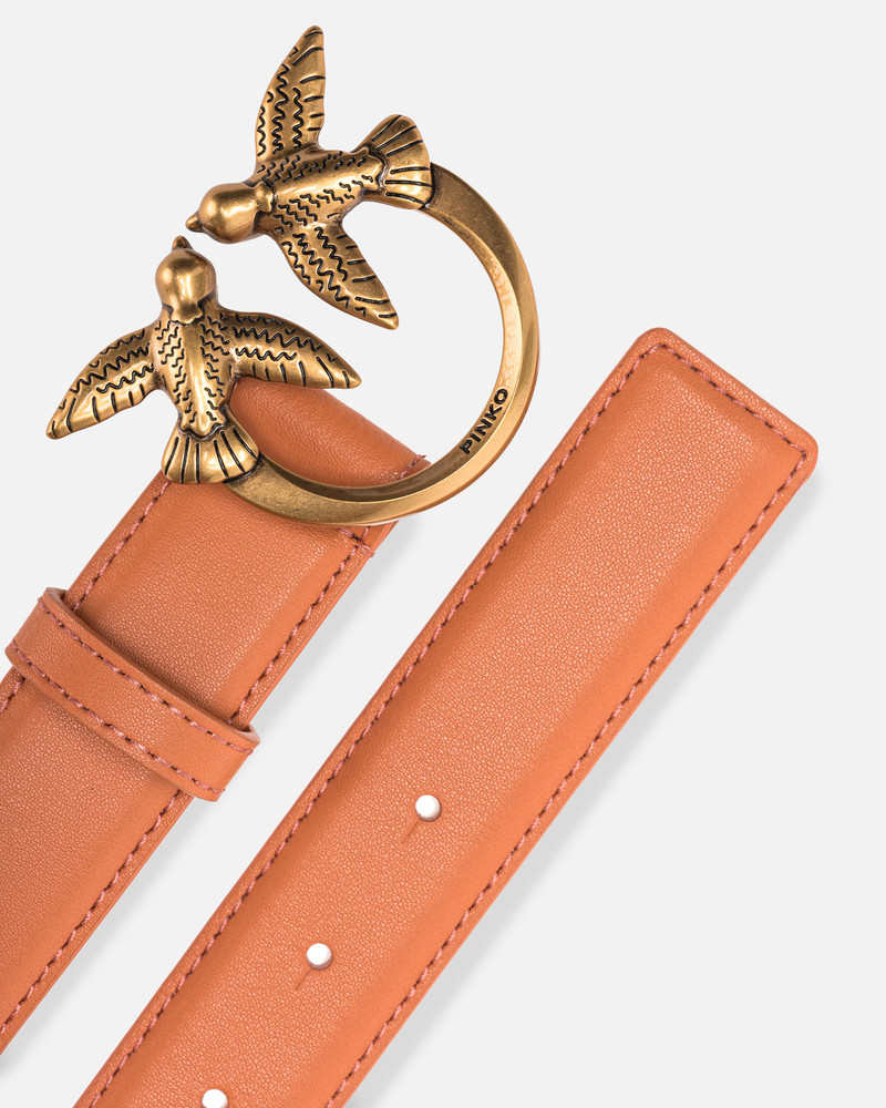 LOVE BIRDS LEATHER BELT 3CM 3