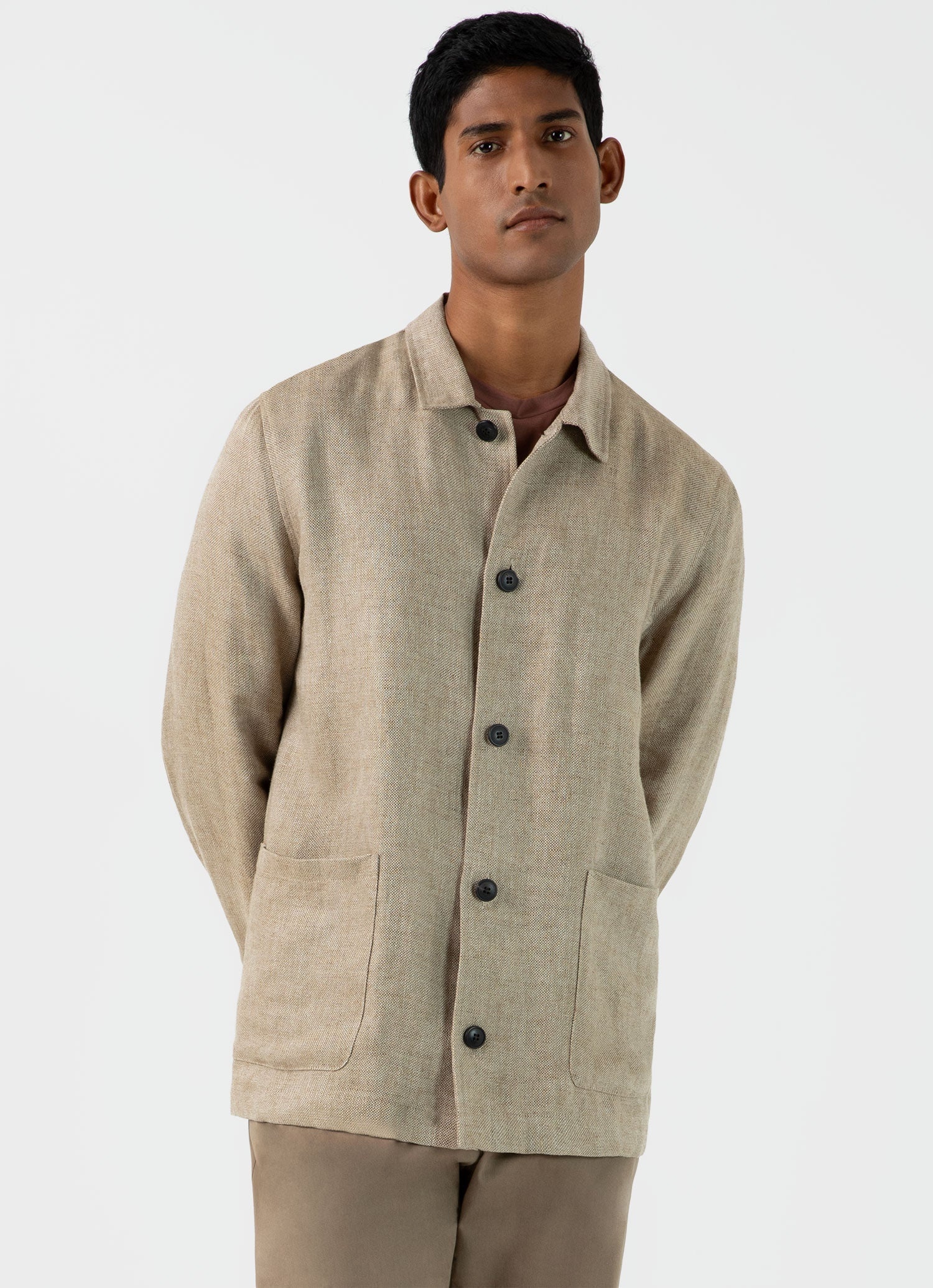 Sunspel Hopsack Twin Pocket Jacket | REVERSIBLE