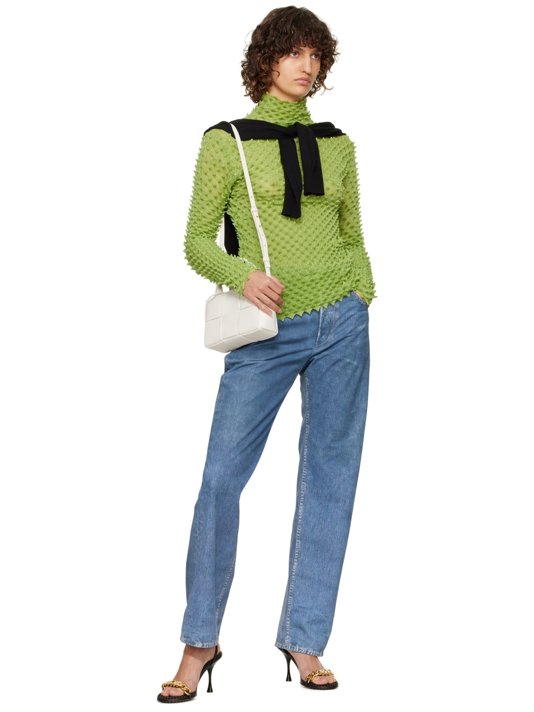White Mini Arco Tote - 4