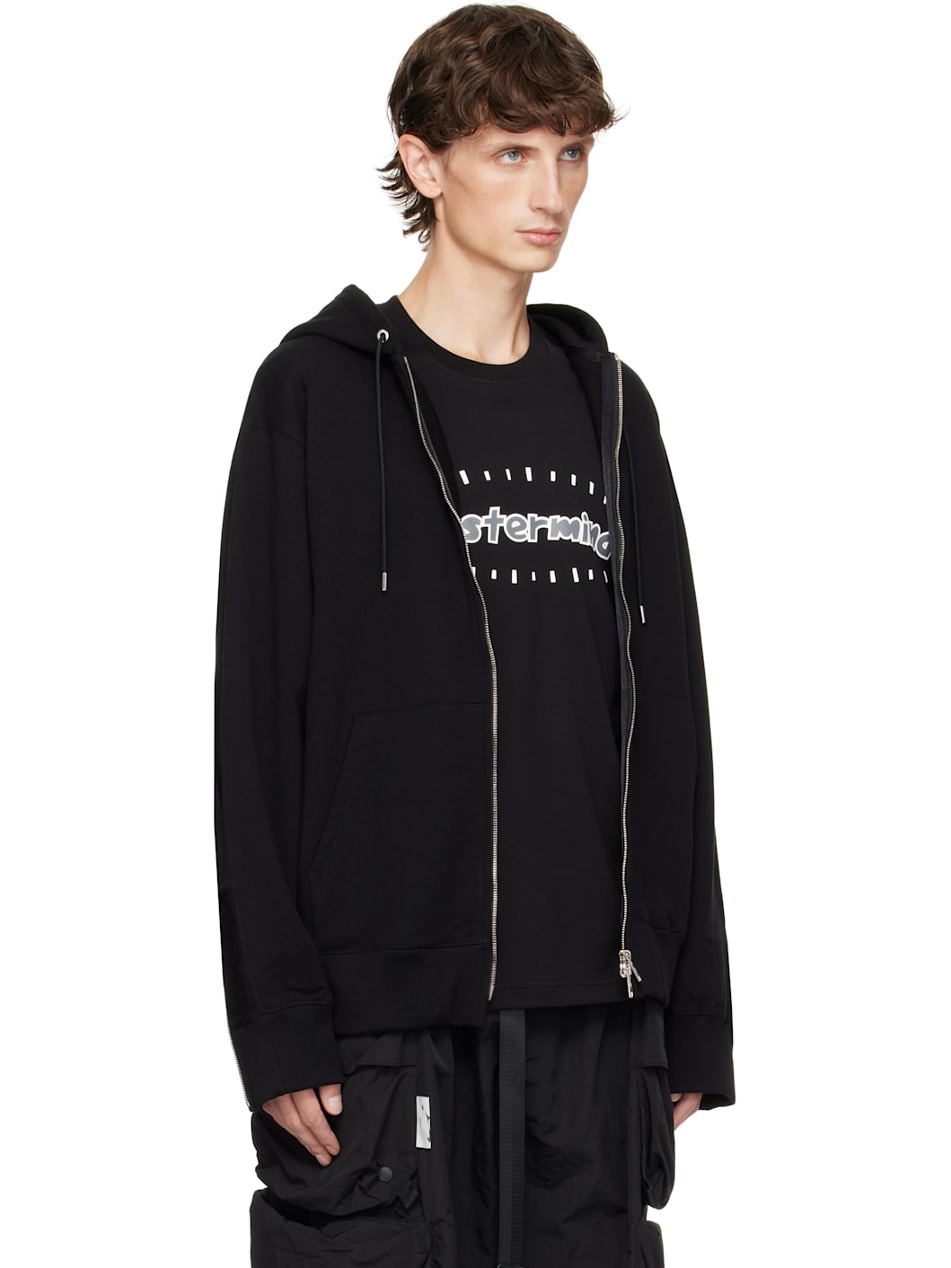 Black Puzzle Full-Zip Hoodie - 2