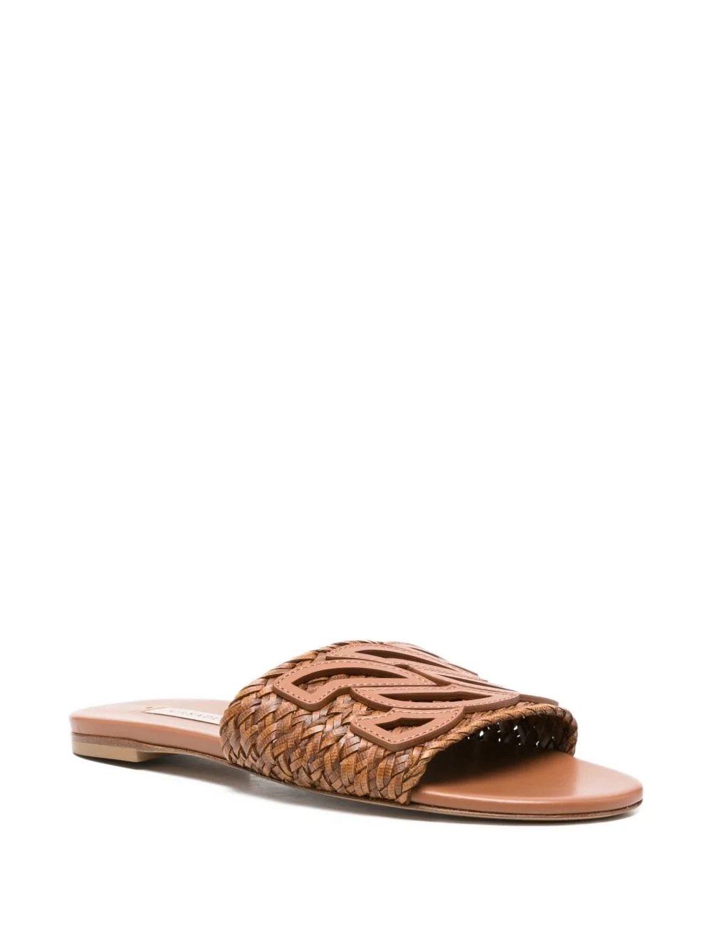 Leather flat sandals - 1
