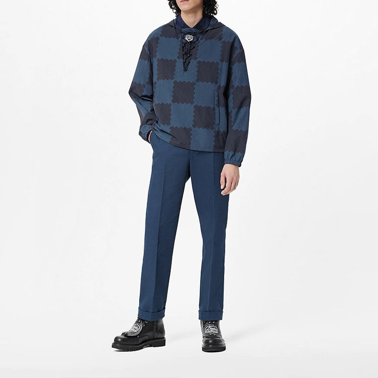 Men's LOUIS VUITTON x NIGO2 Crossover LV2 SS22 Grid Drawstring Navy Blue 1A9GVM - 3