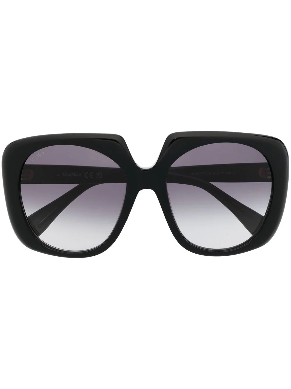 logo-print oversized sunglasses - 1