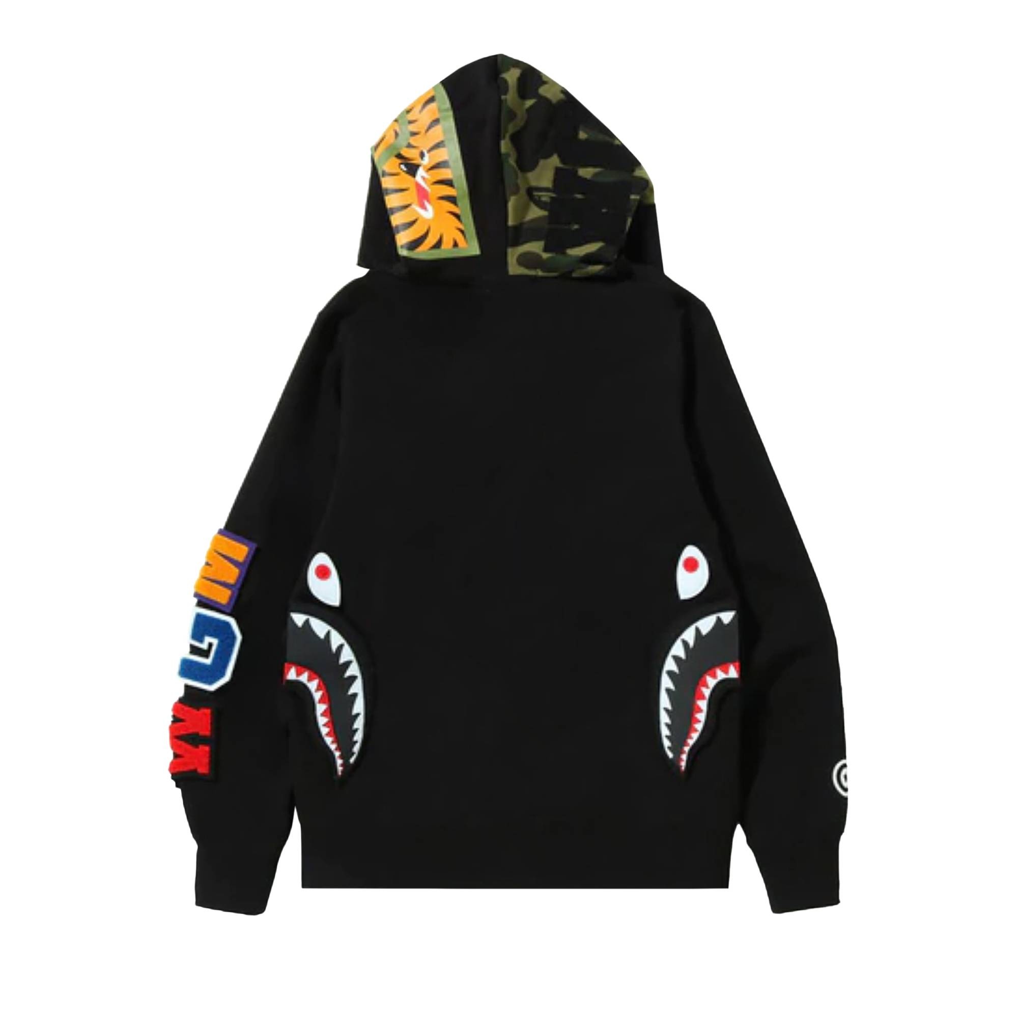 A BATHING APE® BAPE Detachable Shark Full Zip Hoodie 'Black