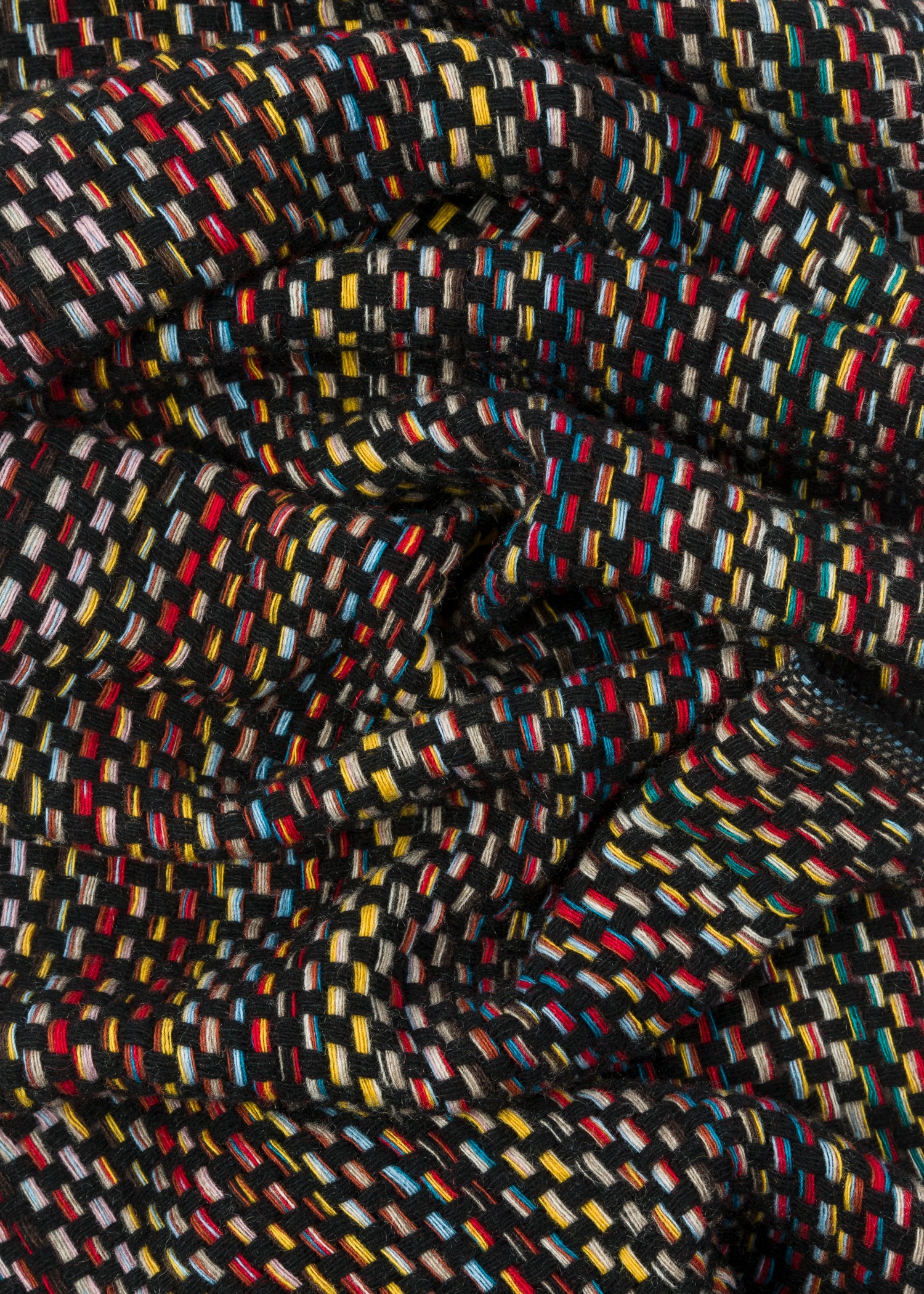 Basket Weave Signature Stripe Cashmere Scarf - 4