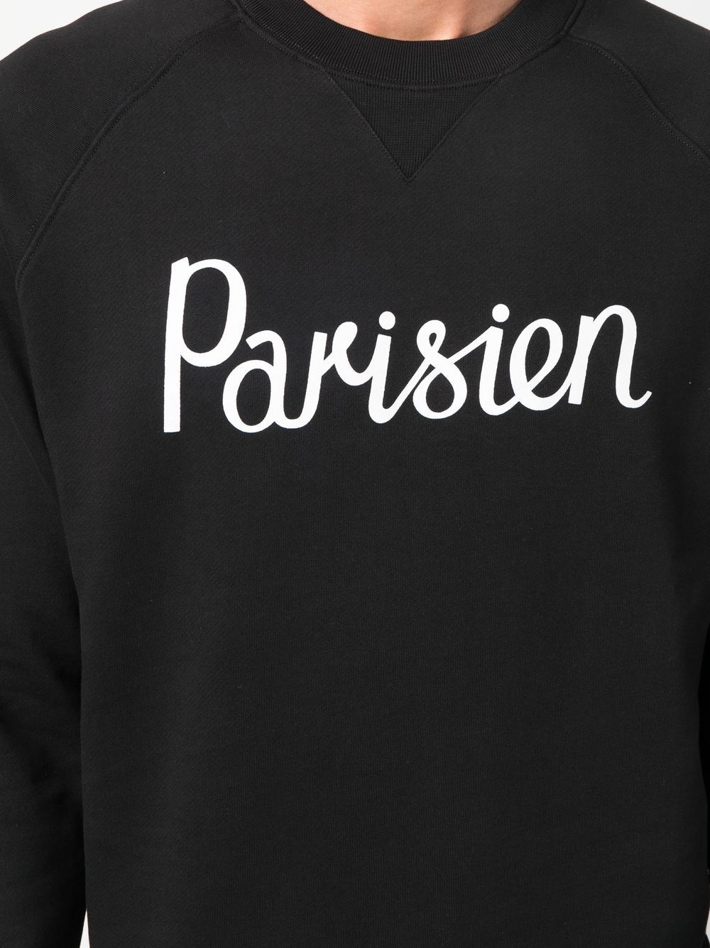 Parisien-print detail sweatshirt - 5