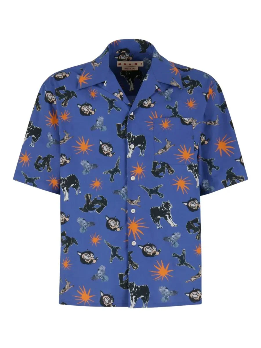 Marni Short-Sleeved Shirt With Print - 1