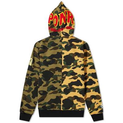 A BATHING APE® A Bathing Ape 1st Camo Half Shark Zip Hoody outlook