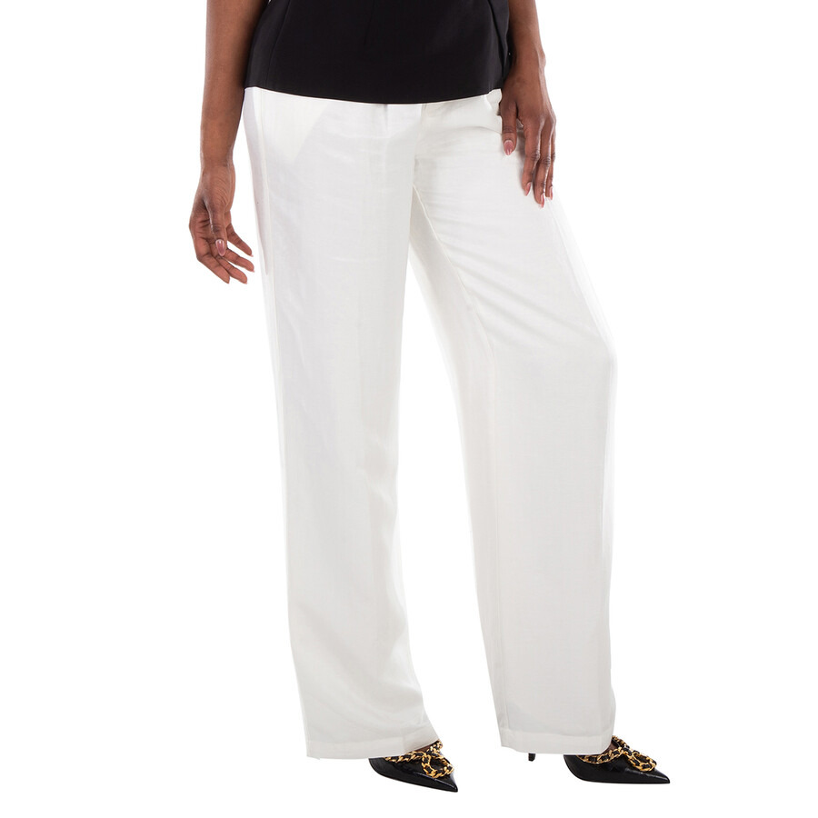 Anine Bing Ladies White Carrie Wide-Leg Trousers - 2