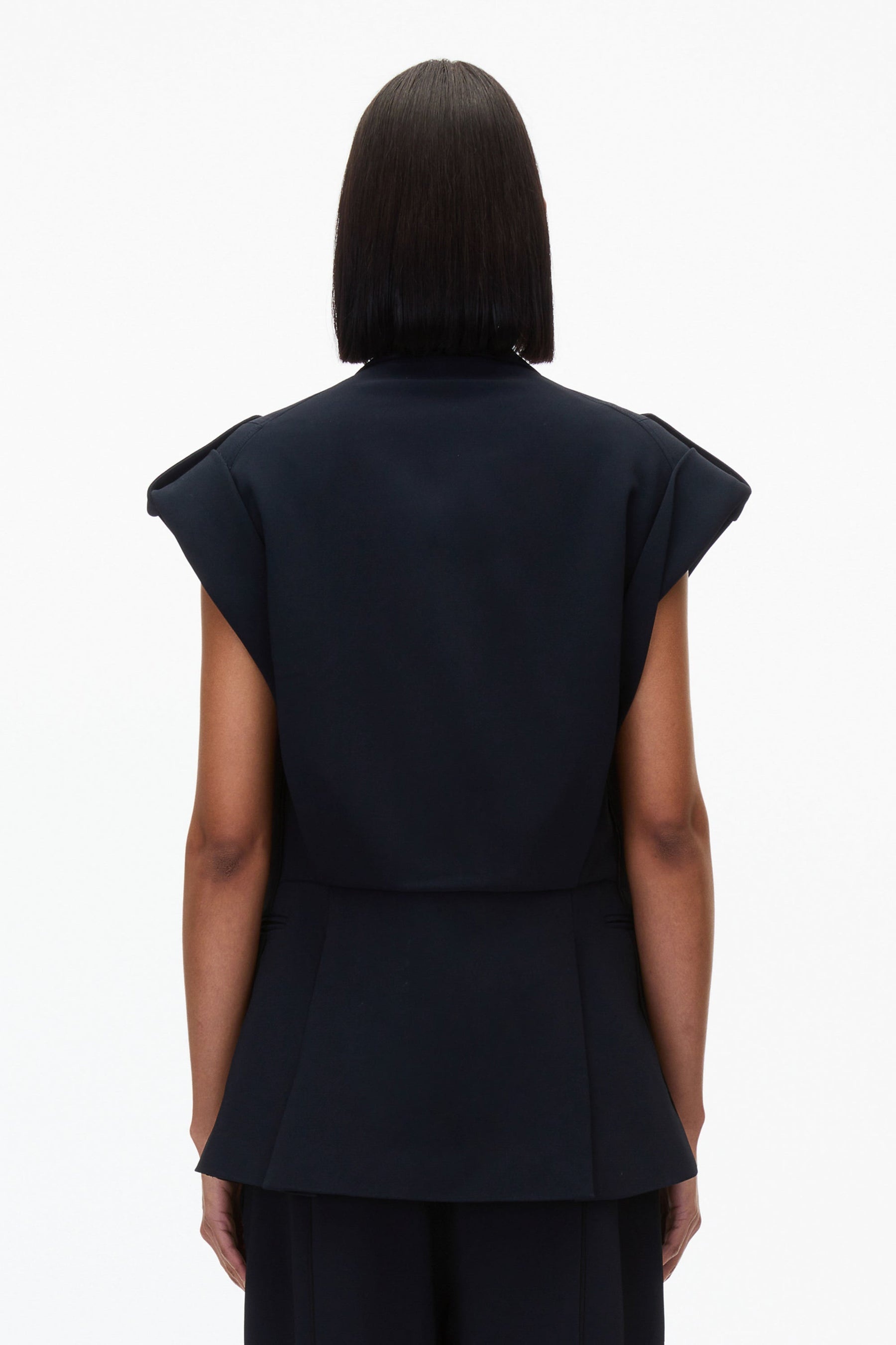 Cocoon Tailored Vest with Rolled Sleeve - 4