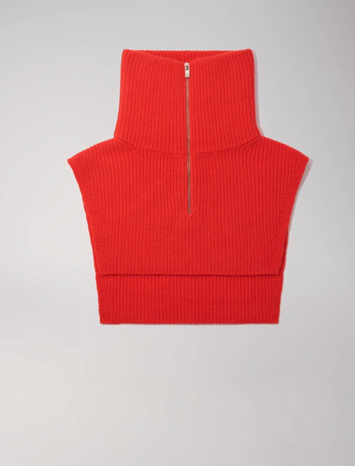 Cashmere/wool zip-up neck warmer - 6
