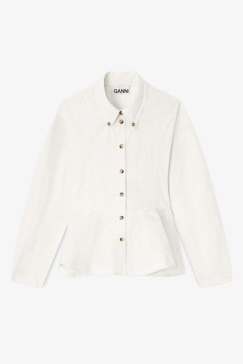 IVORY PEPLUM SHIRT 1