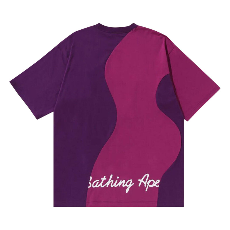 A BATHING APE® BAPE Cutting College Relaxed Fit Tee 'Purple' outlook