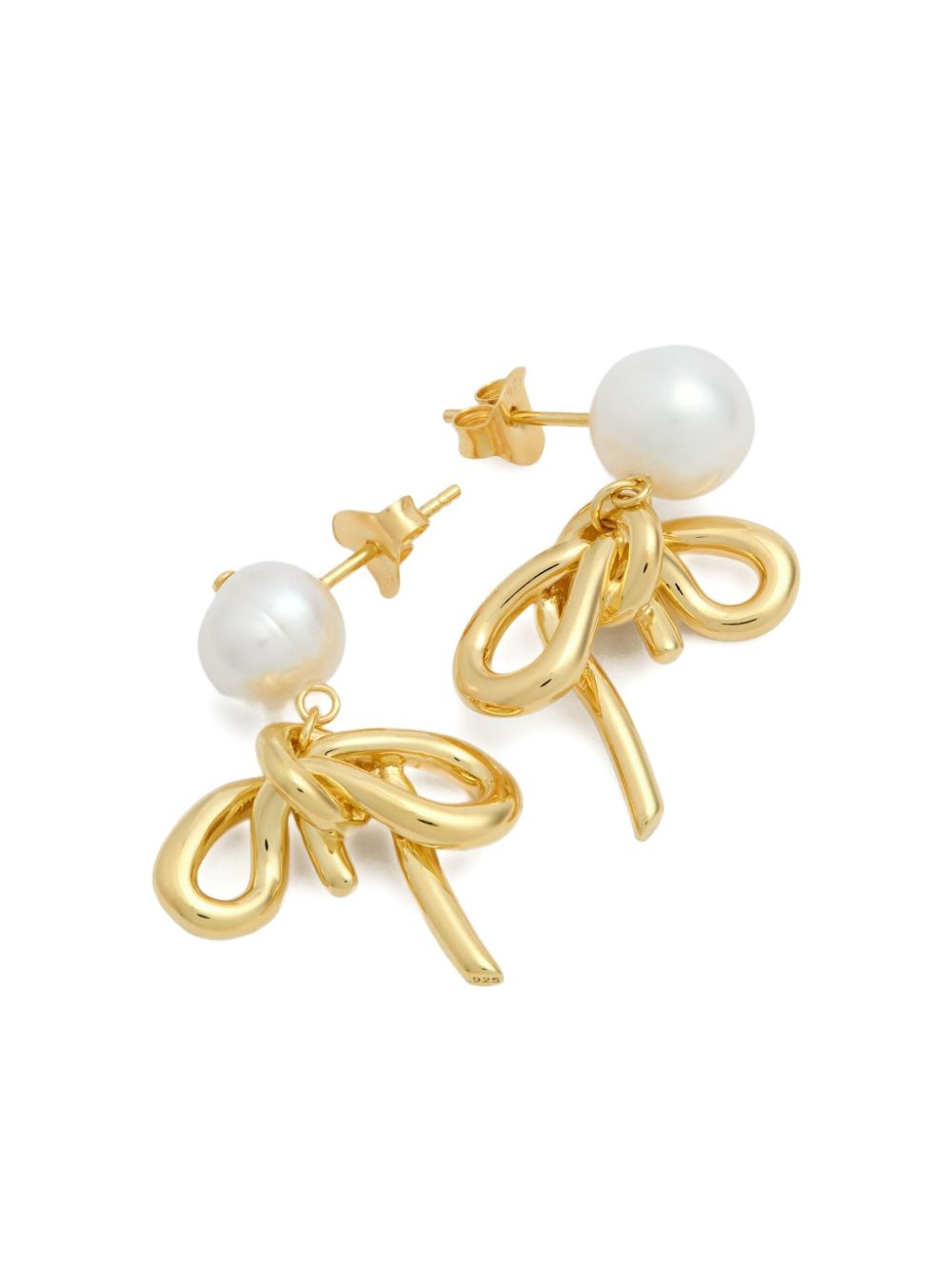 18K gold-plated bow earrings - 2