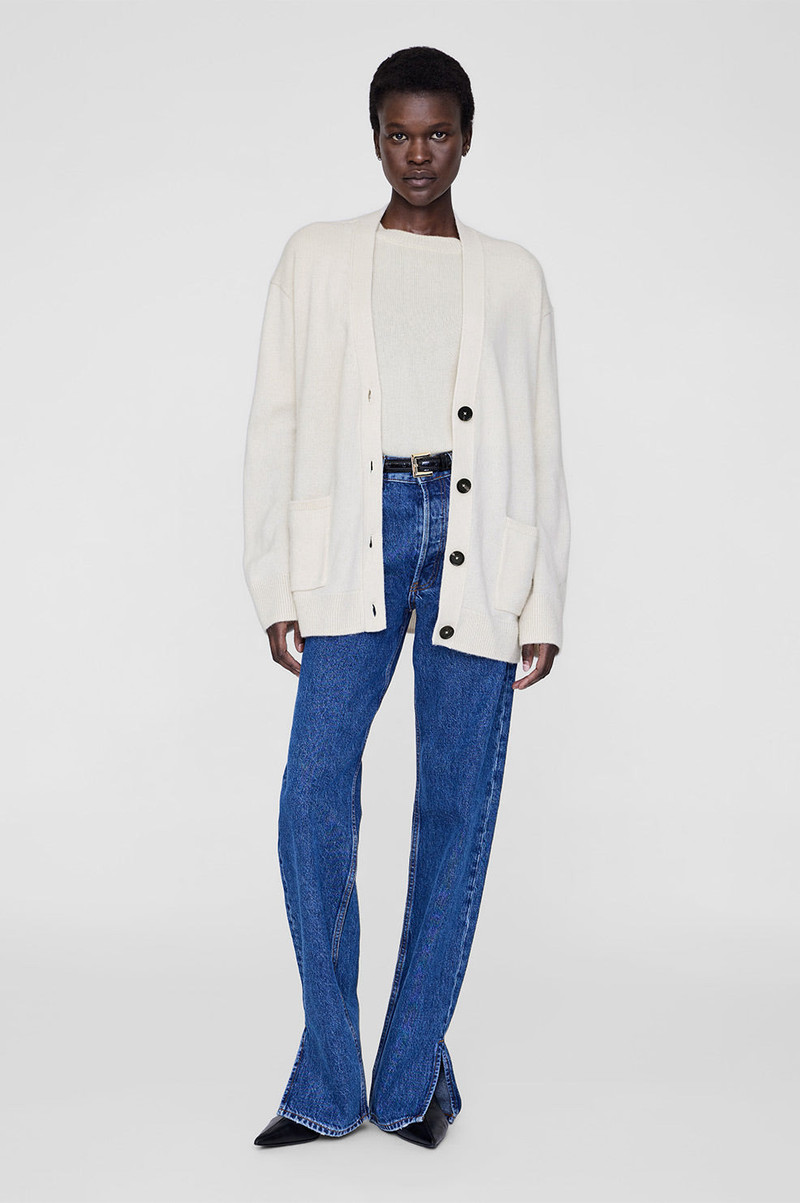 ANINE BING Jackson Cardigan - Cream outlook