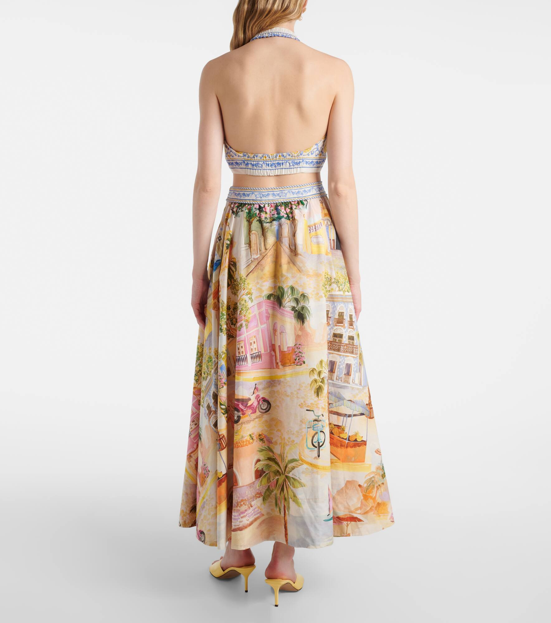 Printed cotton maxi skirt - 3