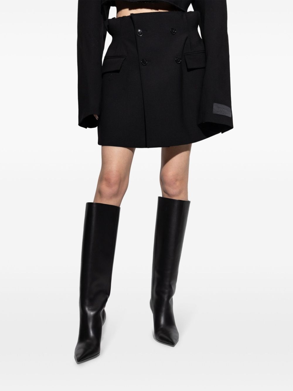 raw-cut mini skirt - 2