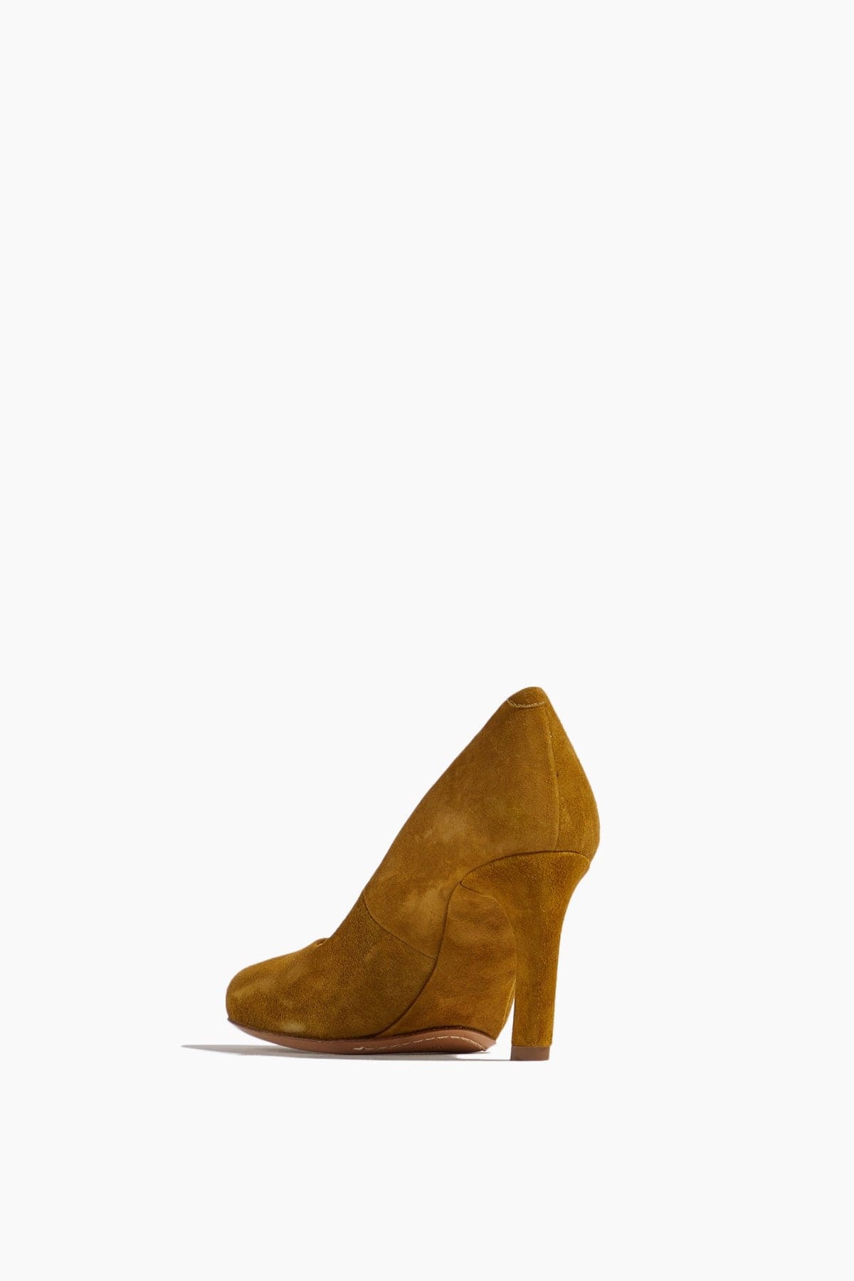 Suede Pump in Mustard - 3