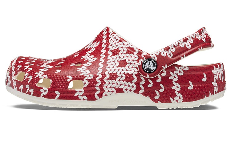 (WMNS) Crocs Classic Holiday Sweater Graphic 'Red White' 209237-90H - 2