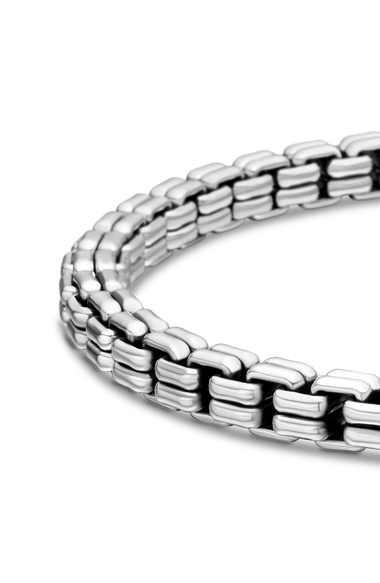 David Yurman Men's Double Box Chain Bracelet in Sterling Silver, 4mm at Nordstrom - 7