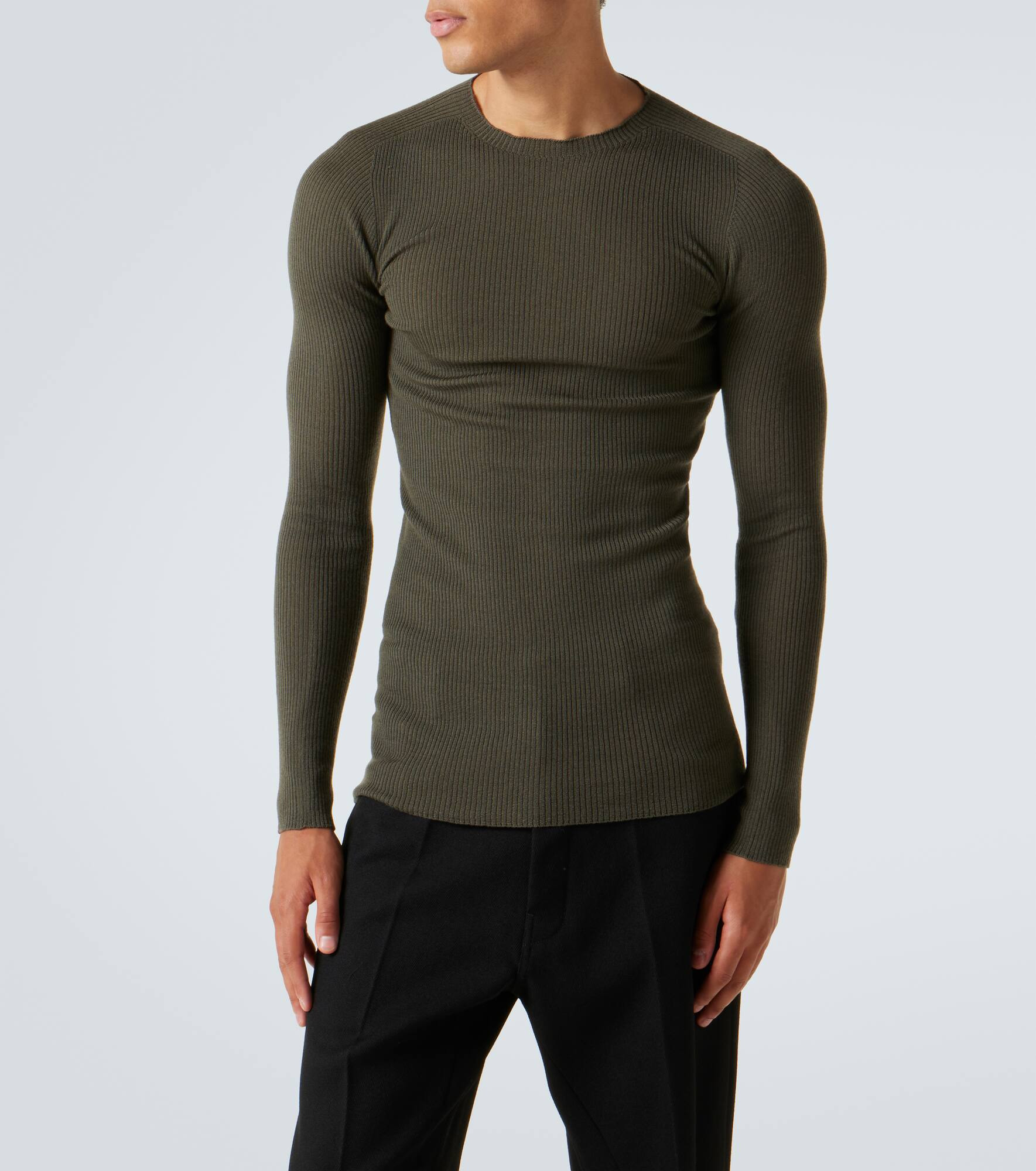 Ribbed-knit virgin wool sweater - 3
