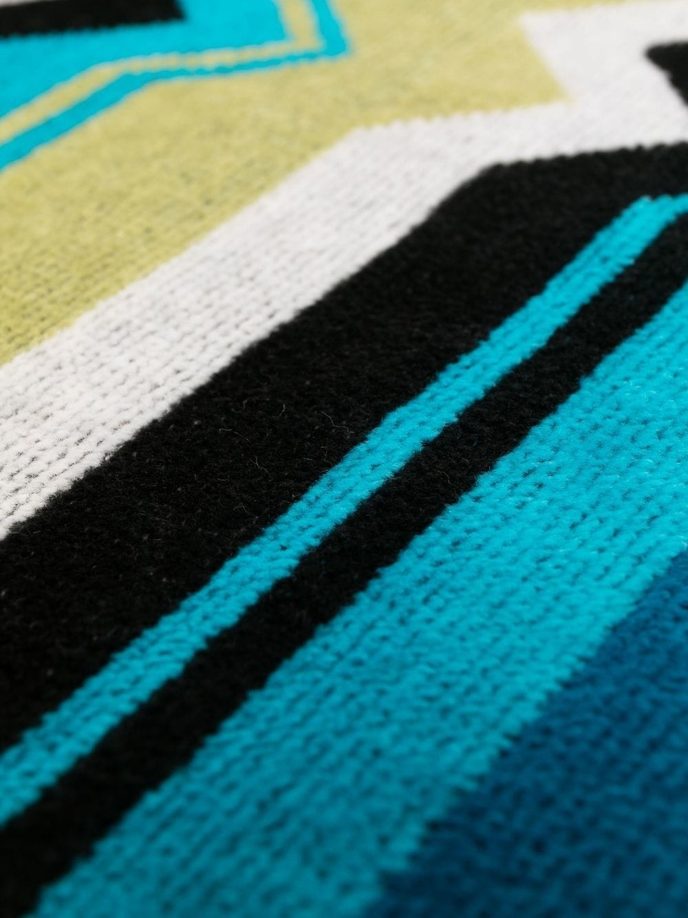 zigzag-pattern cotton towel - 2