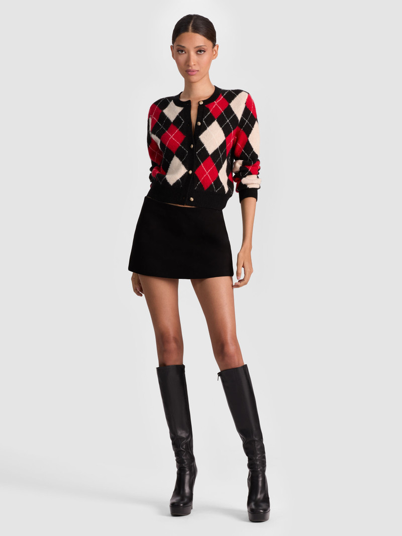 Alice + Olivia CAROLEE ARGYLE CARDIGAN outlook
